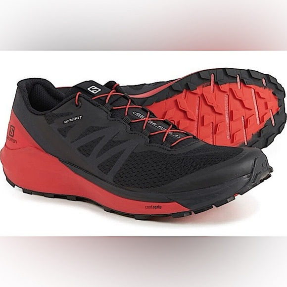 Salomon Sense Ride 4 Black and Red Athletic Sneakers main image 4